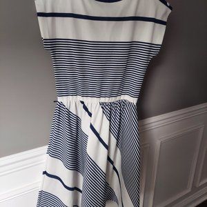 Navy & white stripped dress Sears, size 4-6